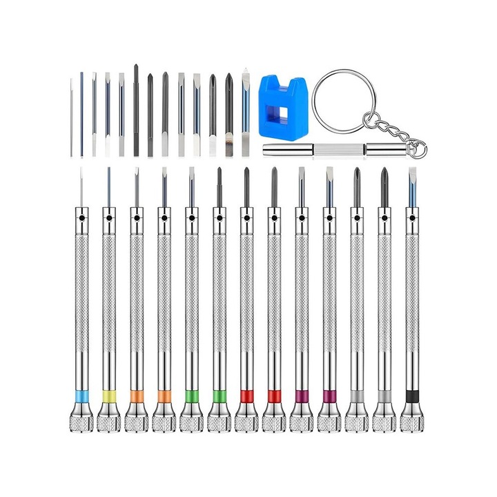 Set surubelnite de precizie, metal, 0.6-2.0mm, multicolor