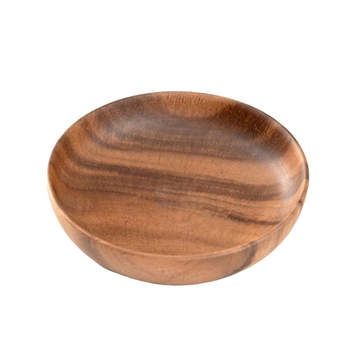 Bol lemn acacia, bol mare, anti-arsura, 16cm, natural