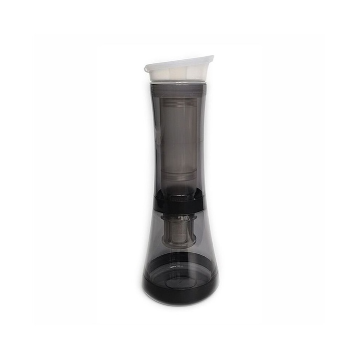 Cafetiera Cold Brew, filtru inox, capacitate 1L, negru, 30x10cm