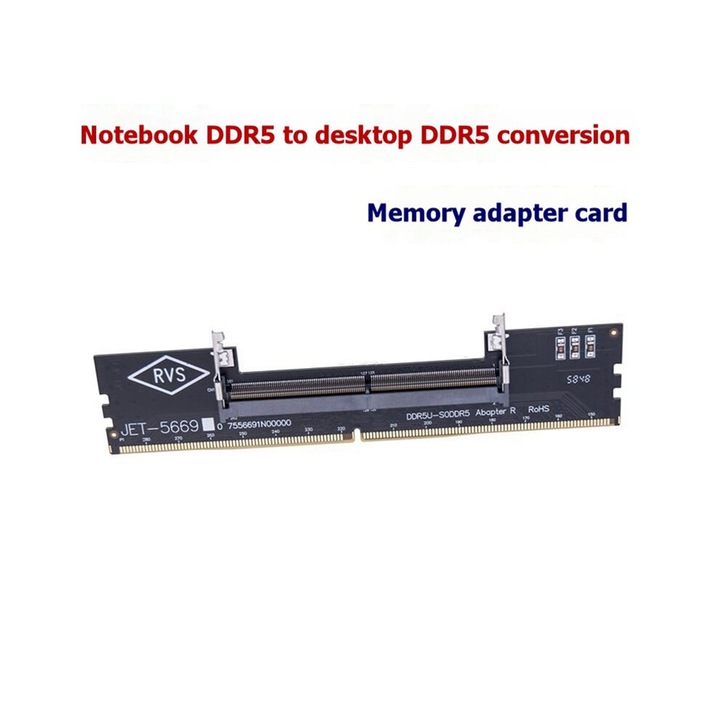 Set 6 adaptoare DDR5 pentru memorie laptop la desktop, PCB, multicolor