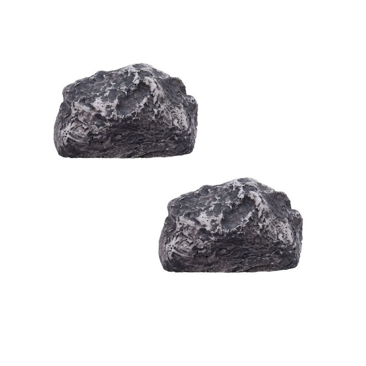 2 db rejtett kulcsdoboz készlet, kő megjelenésű, gyanta, 5.5x3x2.3cm, szürke