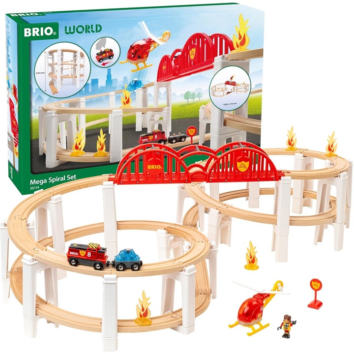 Конструктор BRIO Mega Spiral, 63 части, многоцветен, 3+ години