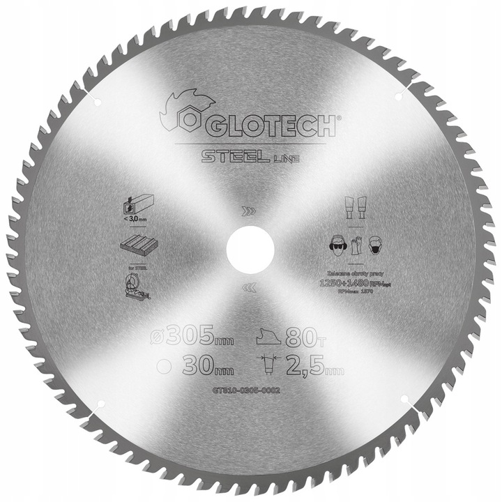 Disc Taietor Glotech 305x30 80 dinti pentru otel si panouri sandwich
