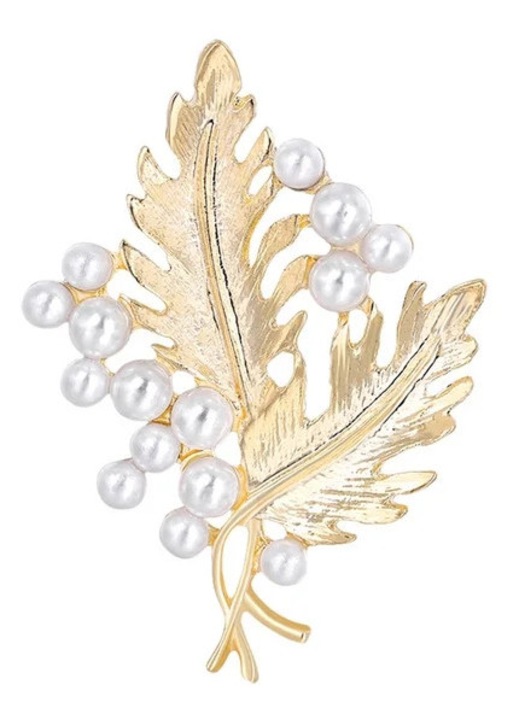 Elegáns strasszos bross, elegáns levél design, jelvény bross nőknek