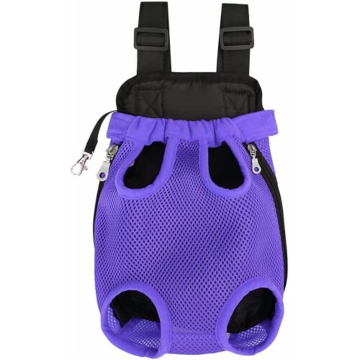 Rucsac transport animale mici, design confort, ajustabil, negru, 12lbs
