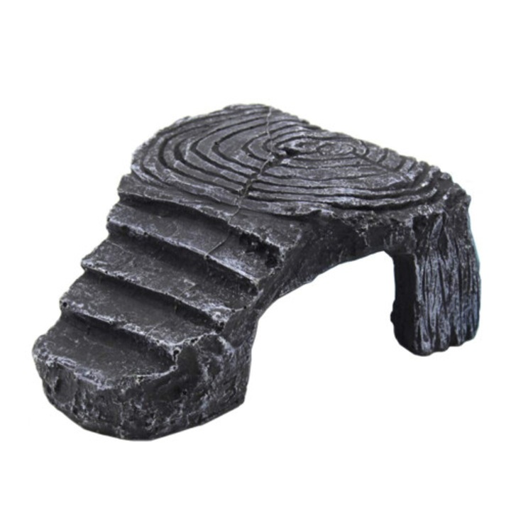 Stanca de incalzit pentru acvariu cu rampa, rasina, maro, 30x20x15cm