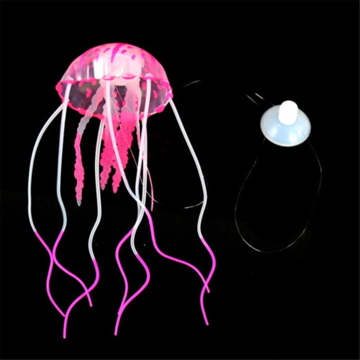 Lampa acvariu bula silicon meduza 5x15cm multicolor