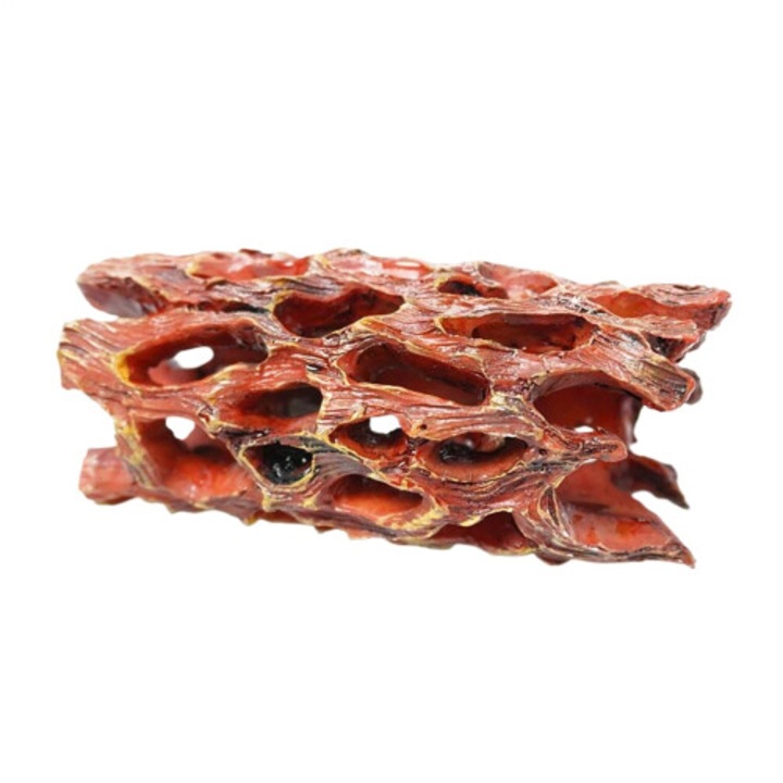 PVC garnélabúvóhely, szabálytalan korall dekoráció, ellenálló, 15x10x8cm