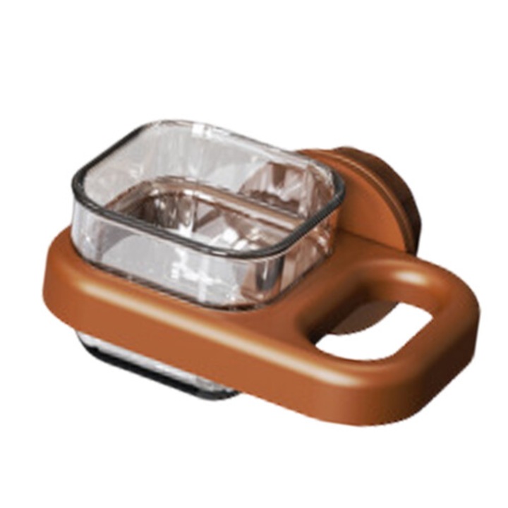Bol pentru hranire pasari cu clema, transparent, 12x8cm