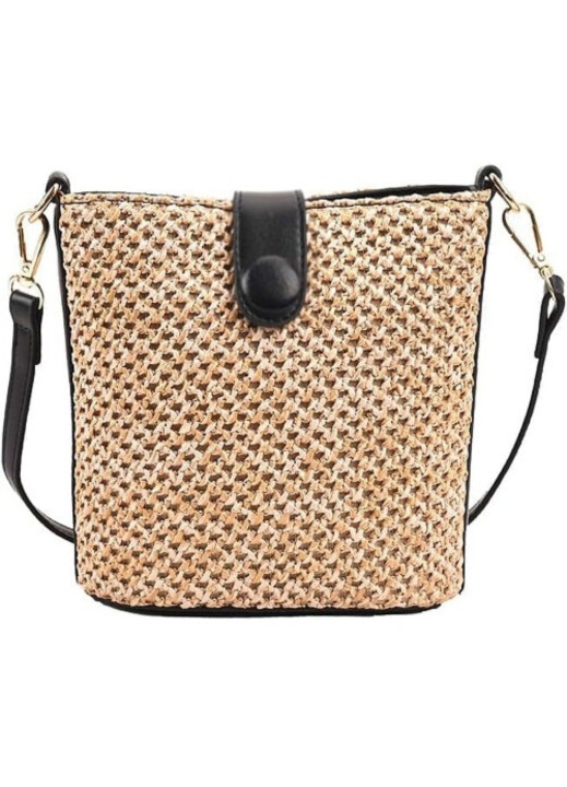 Geanta dama ratan impletit piele natur 20x15x5cm