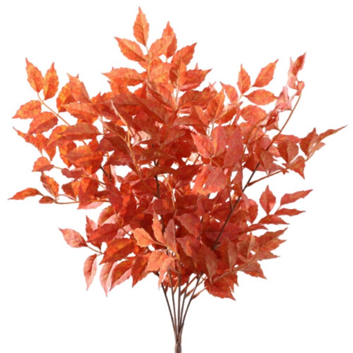 Frunze Artificiale de Artar Toamna, Set 50 buc, Multicolor, 20x15cm