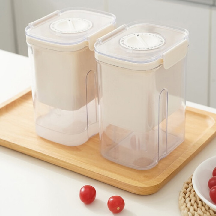 Joghurt szűrő időzítővel, finom szűrő 225 mesh, fehér, kompakt