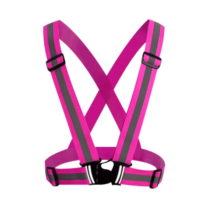 Vesta reflectorizanta neon unisex pentru alergare si ciclism, marime universala