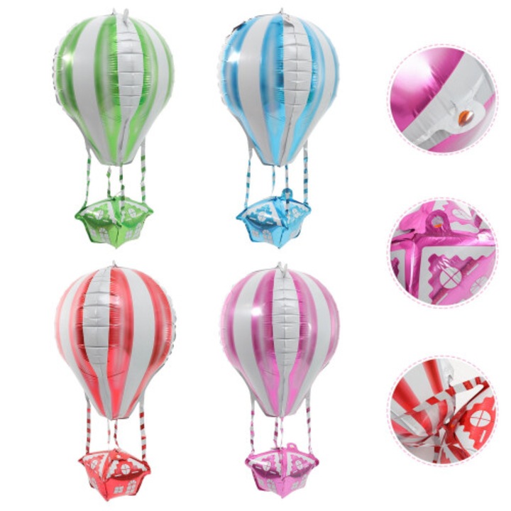 Baloane folie balon cu aer cald set 4 buc multicolor
