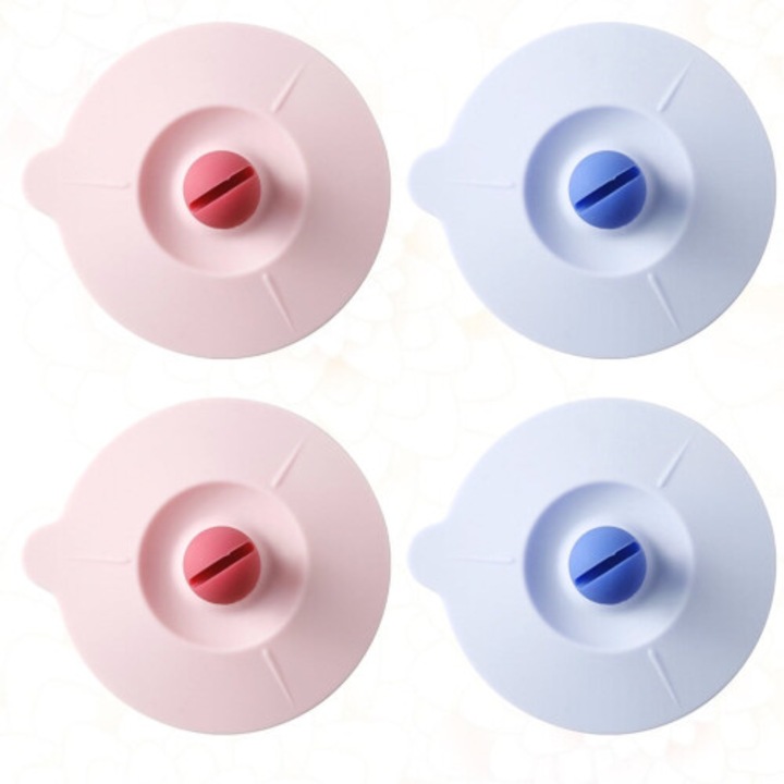 Set 4 capace silicon pentru cani, etanse, diverse culori, universal
