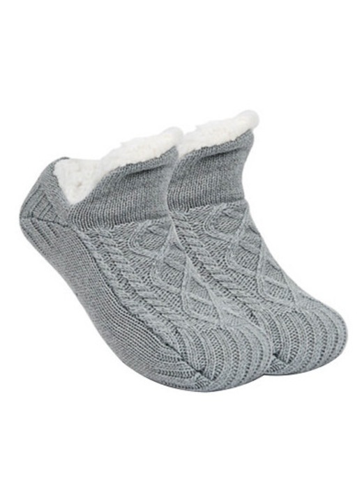 Sosete de casa pentru femei, captusite cu fleece, cu antiderapante S/M/L