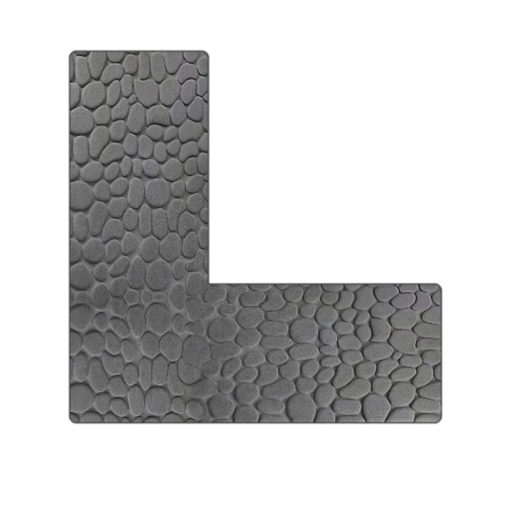 Covoras baie colt L microfibra catifelata antiderapant 50x80cm