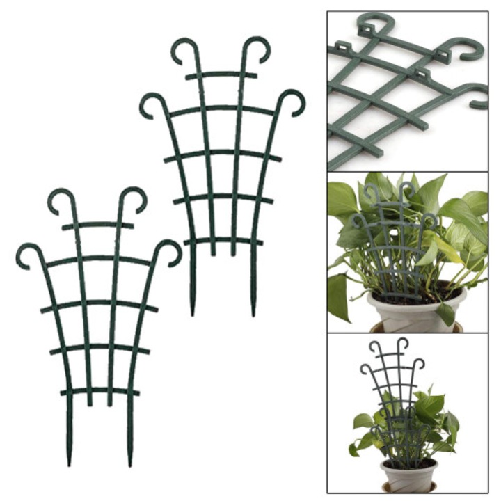 Suport plante cataratoare set 2 bucati, metal, exterior