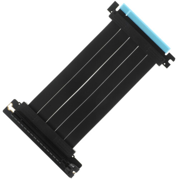 PCI Express Riser кабел 3.0 16x ъгъл 90 градуса черен 30см