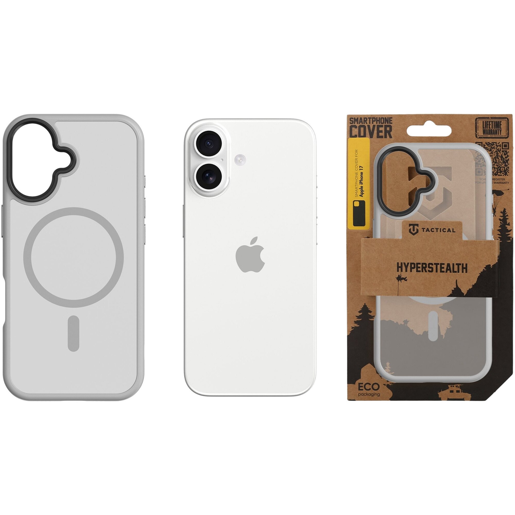 Husa de protectie Tactical MagForce Hyperstealth Kryt pro Apple iPhone 17 Light Grey