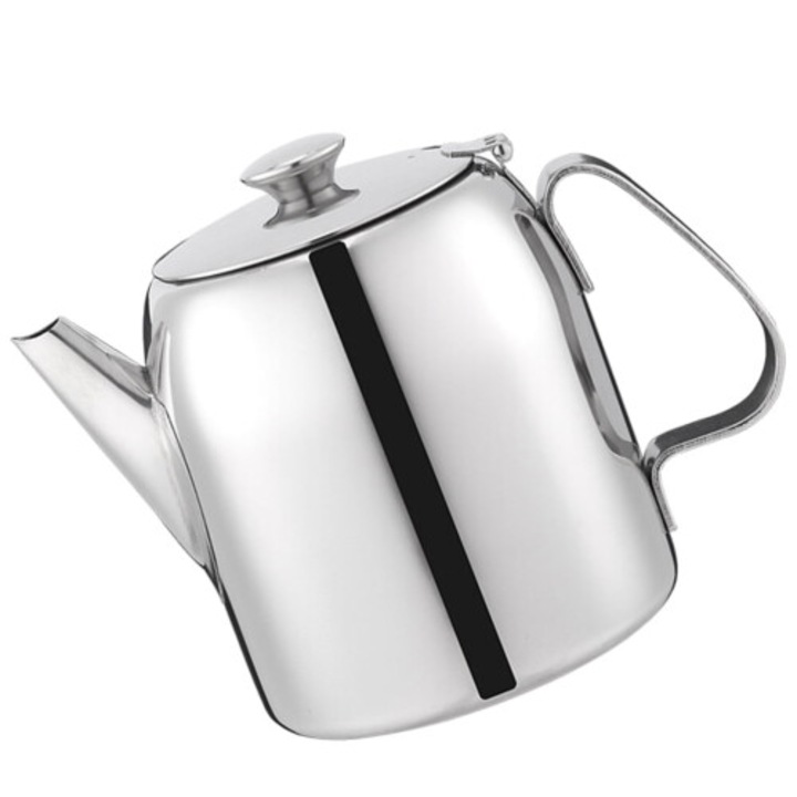 Ceainic inox 1L argintiu compact pentru ceai