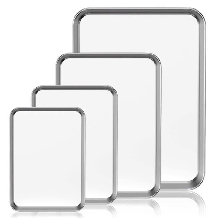 Tavi copt inox szett 4 darabos 16x12x1cm és 9.3x6.8x1cm méretben