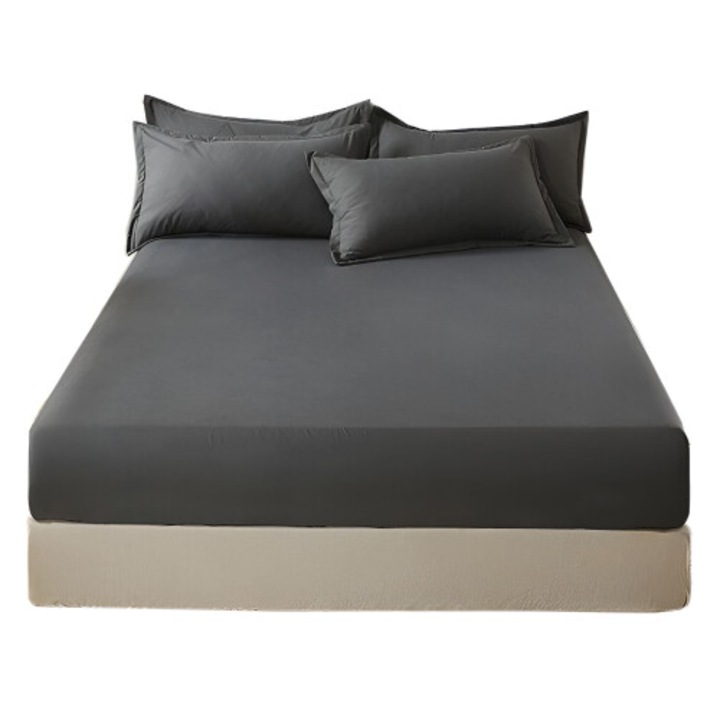 Cearceaf pat cu elastic, jersey, moale, antirid, alb, 99x190x30cm