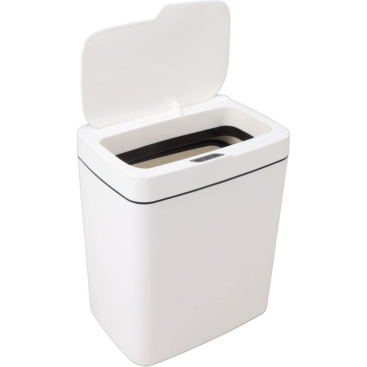 Cos de gunoi automat, 18L, alb, senzor miscare, capac etans, silentios