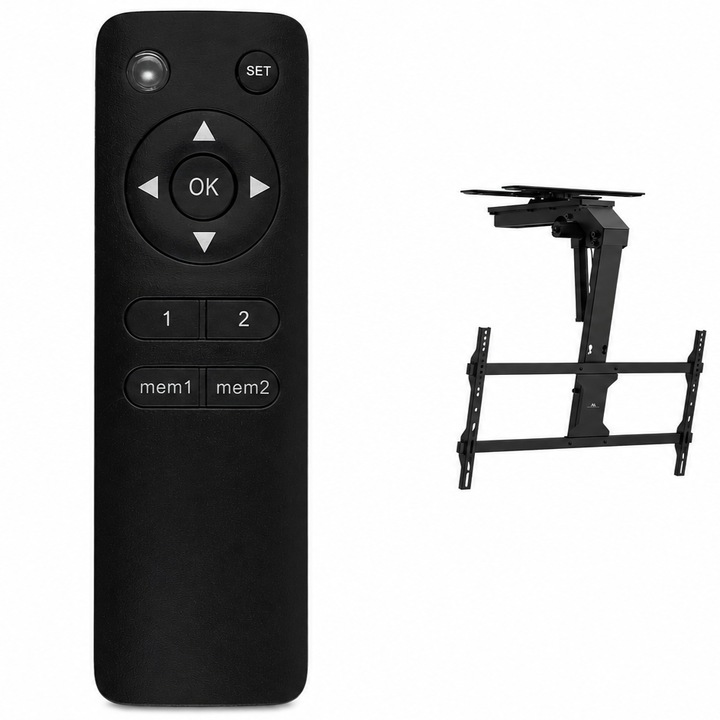 Távirányító Maclean elektromos TV tartókhoz, kompatibilis az MC-109 T, MC-110 T, MC-891 modellekkel, fekete, MC-158