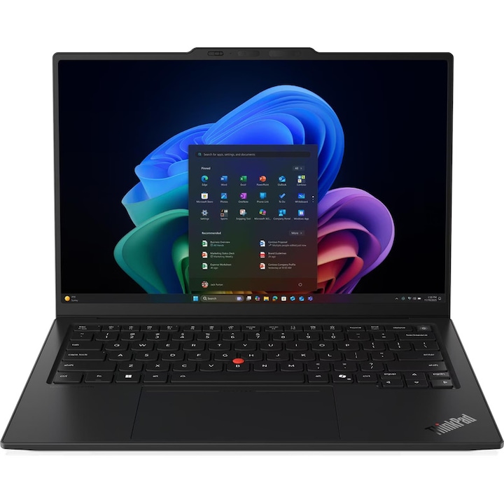 Ultrabook Lenovo ThinkPad X1 Carbon Gen 14 Aura Edition Procesor Intel® Core™ Ultra 7 355 12M Cache, up to 4.70 GHz 14" WUXGA IPS Touch, 32GB LPDDR5X, 512GB SSD, Intel® Graphics, Win 11 Pro, Negru