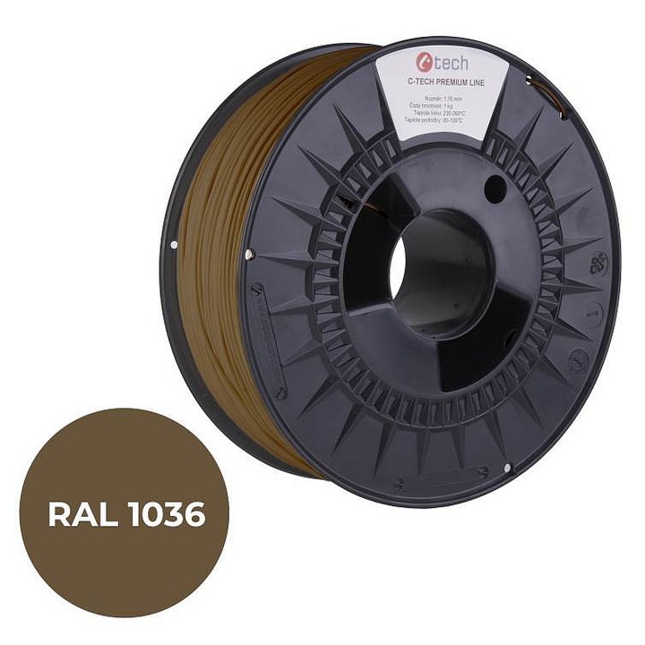 Filament PETG C-Tech Premium Line gyöngyház arany 1,75mm 1kg