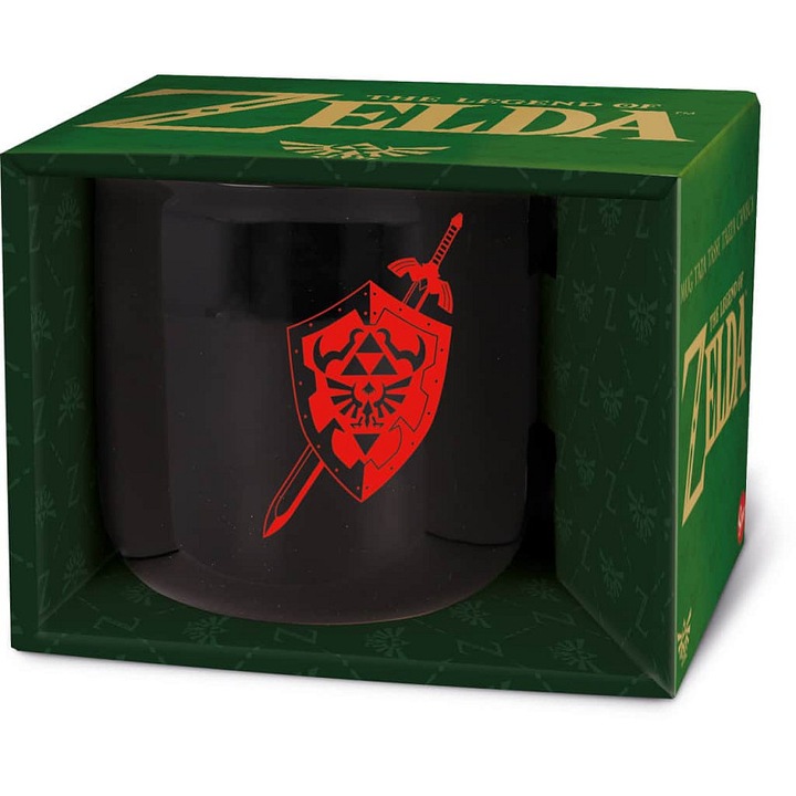 STOR Zelda kerámia bögre fekete 410ml
