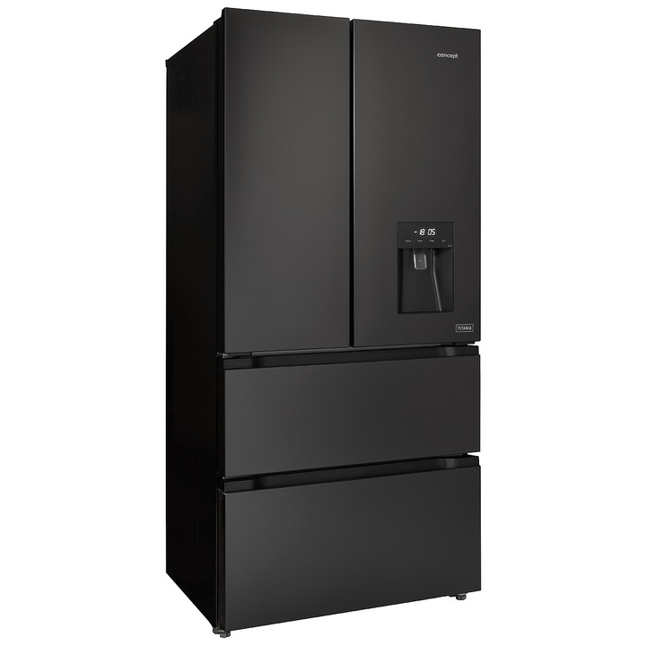 Amerikai hűtőszekrény Concept LA6683ds Titania, 506l, sötét inox, 183x83.6x70.6cm