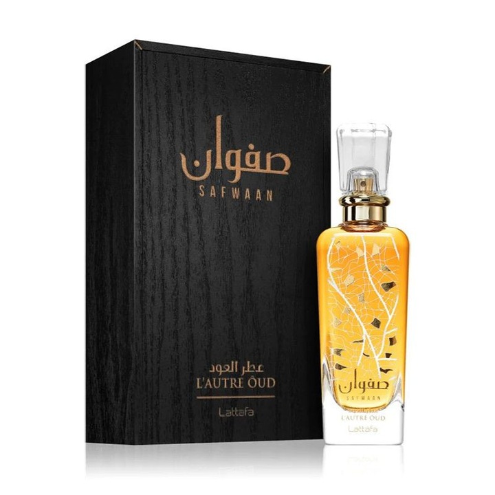 Lattafa Safwaan Lautre Oud Eau de Parfum, Unisex, 100 ml, 2 ml-es parfümmintával