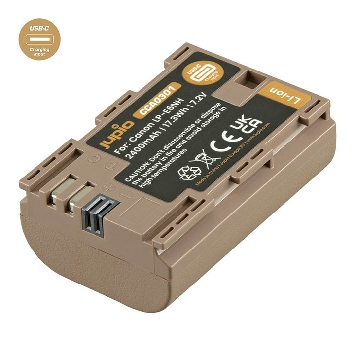 Baterie Jupio LP-E6NH 2400mAh USB-C 57x38x21mm
