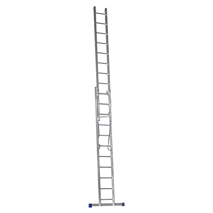 Scara aluminiu ELKOP 2 sectiuni 2x11 trepte 2,95x5,03m argintiu 150kg