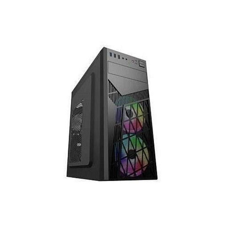 Кутия за компютър Eurocase ML N6-560B, Mid Tower, ARGB, черна, 410x320x185мм