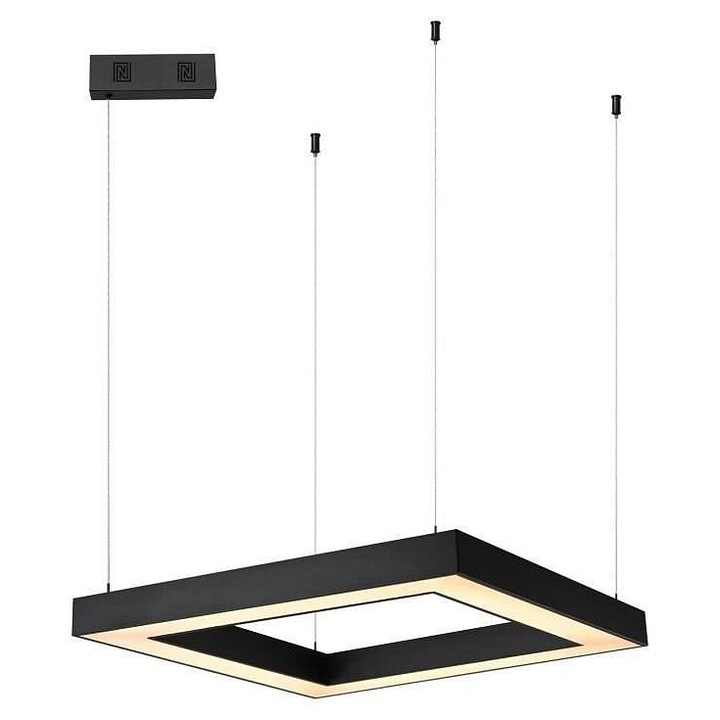 Lustra suspendata IMMAX NEO CANTO SLIM, LED 60W, negru, 80x80x7cm, dimabila, ZigBee 3.0