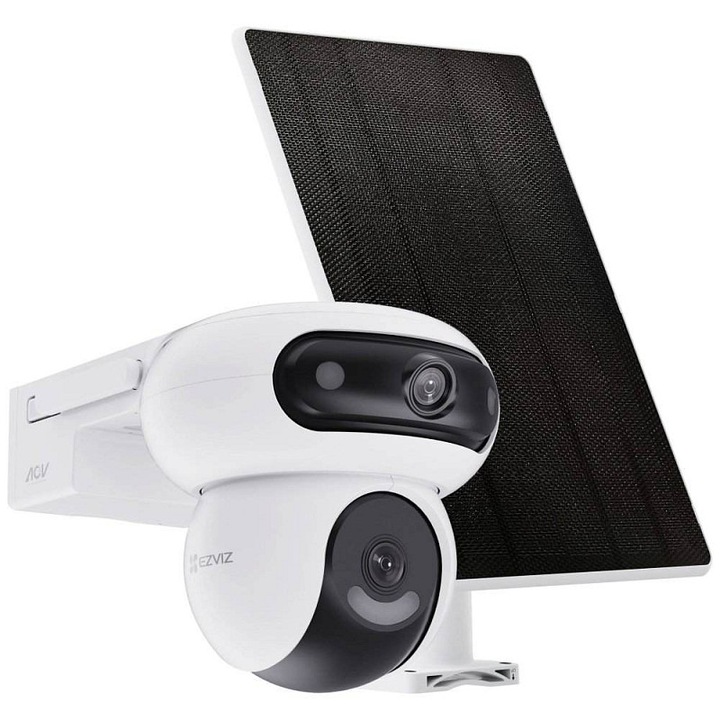 Камера за наблюдение EZVIZ HB90 комплект, двоен 4MP, бял, 229.5x136.5x135mm, соларна