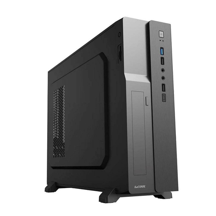 Кутия Micro Tower 1stCOOL Compact 1, USB 3.0 USB-C, черна, 450x110x305mm
