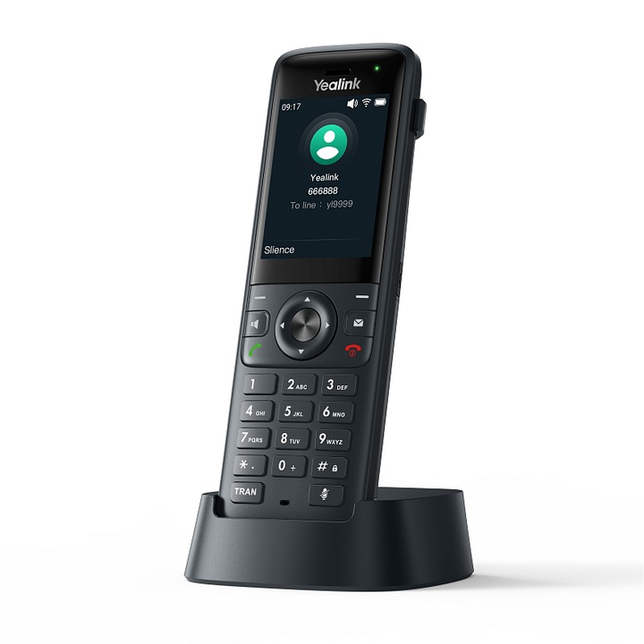Telefon Wi-Fi 6 Yealink AX83H, 2,4", Bluetooth, 4 SIP fiók, fekete