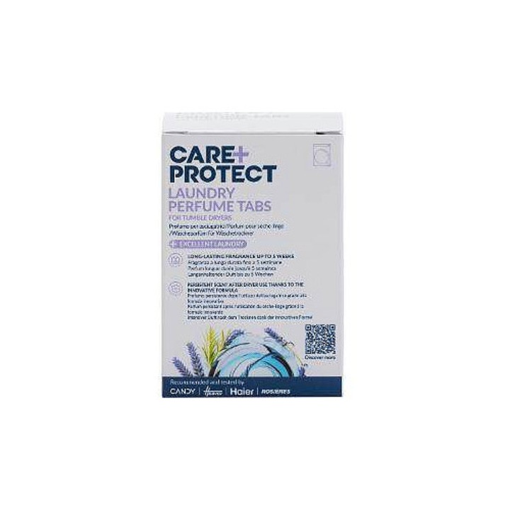 Szárítógép illatosító tabletta, Care + Protect, 20 db, fehér, 5 hét, 1.5x2 cm