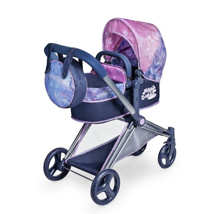 Carucior papusi DeCuevas Magic Bubble 3 in 1 multicolor 65x38x73cm set