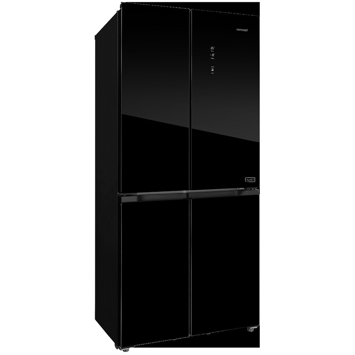 Amerikai hűtőszekrény Concept LA8383bc, fekete üveg, 436l, 183x84x64cm