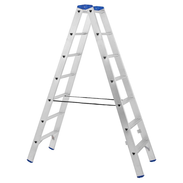 Scara aluminiu VENBOS PROFI 2x7 trepte antiderapant 173x54cm 8,9kg
