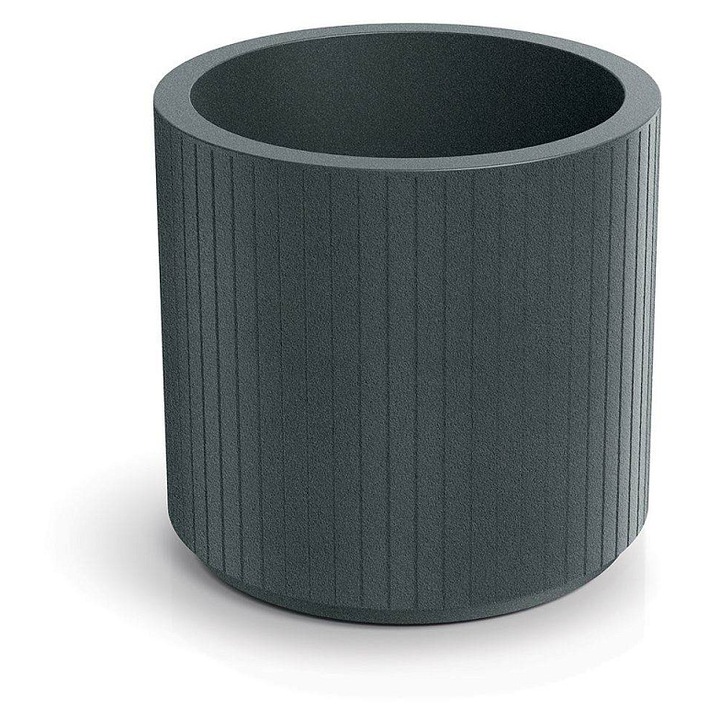 Prosperplast Coro Round virágcserép, 40x36cm, 19L, grafit, műanyag