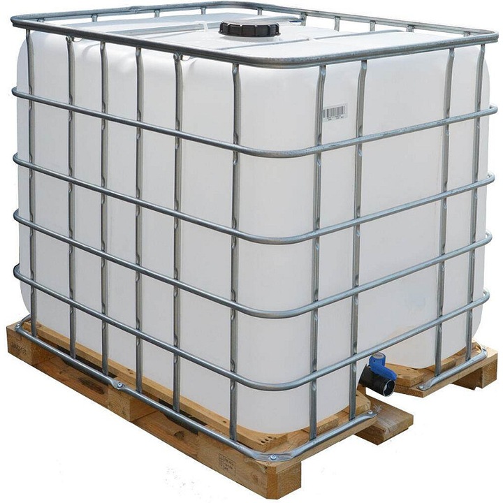 IBC резервоар Mat 1000л, издръжлив, 120x100x116см, сив