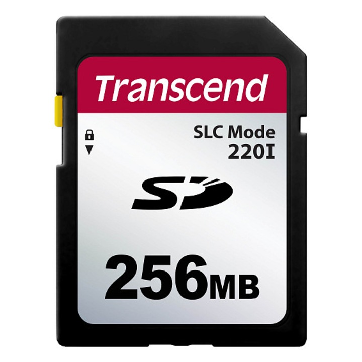 Transcend ipari SD memóriakártya 256MB MLC fekete 24x32x2.1mm
