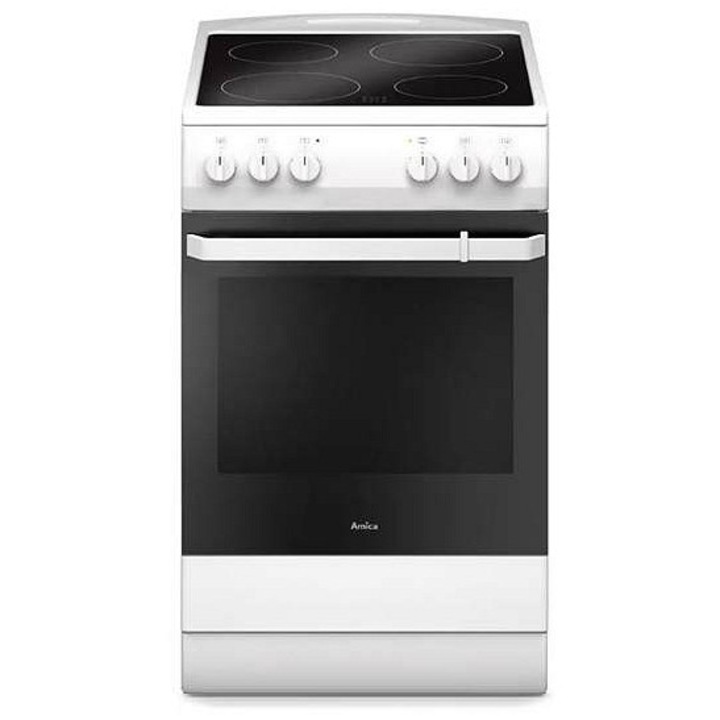 Готварска печка Amica 510CE1.30P бяла 85x50x60см 67л 4 функции