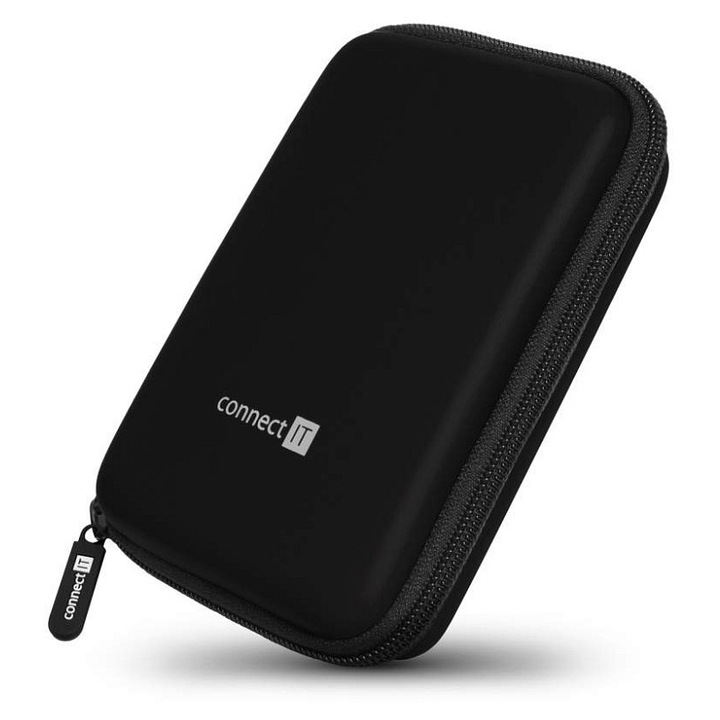Connect IT HardShellProtect fekete 10x3.7x14.7cm merev védőtok 2.5" HDD-hez